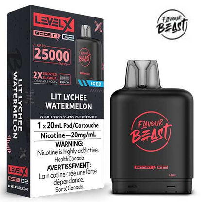 Level X BOOST &amp; BOOST G2 Flavour Beast Pod 15-25k (BATTERY NOT INCLUDED)